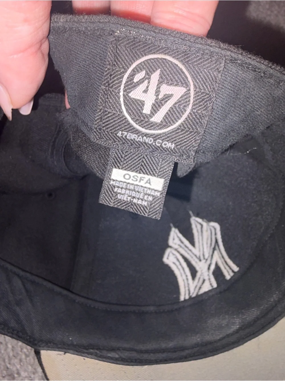 47 Brand New York Yankees Black Baseball Cap OSFA Adjustable